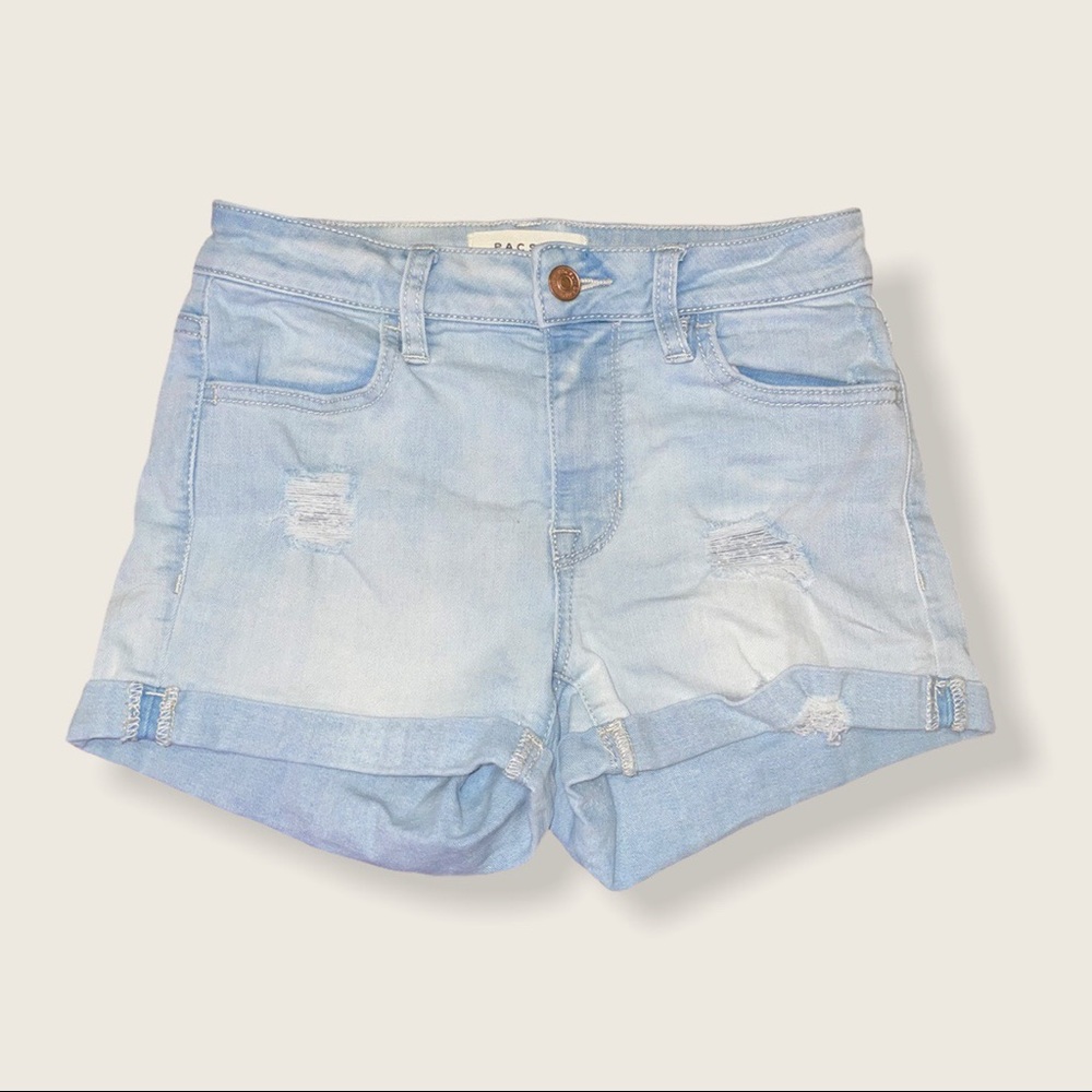 Light Wash Super Stretchy Jean Shorts from PacSun